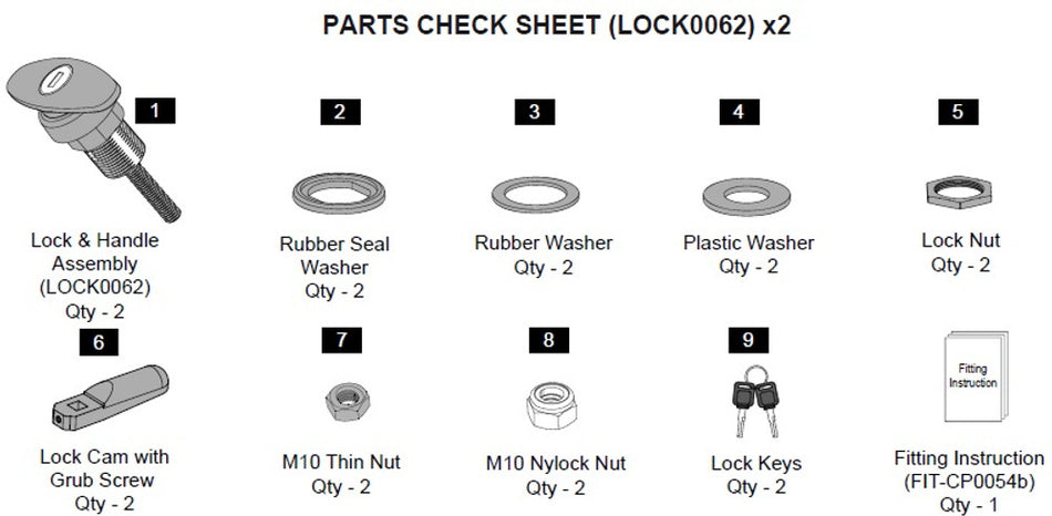 EGR Premium L/S Canopy Full Lock Kit - Remote Compatible