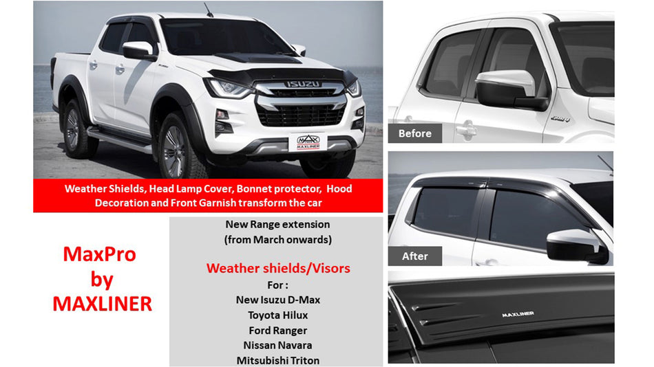 MaxPro Weather Shields Mitsubishi Triton (Double Cab)