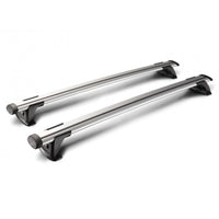 Yakima Aero Through Bars x2 Silver for Mitsubishi Triton Club Cab (Naked Roof) (01/2015 - on)