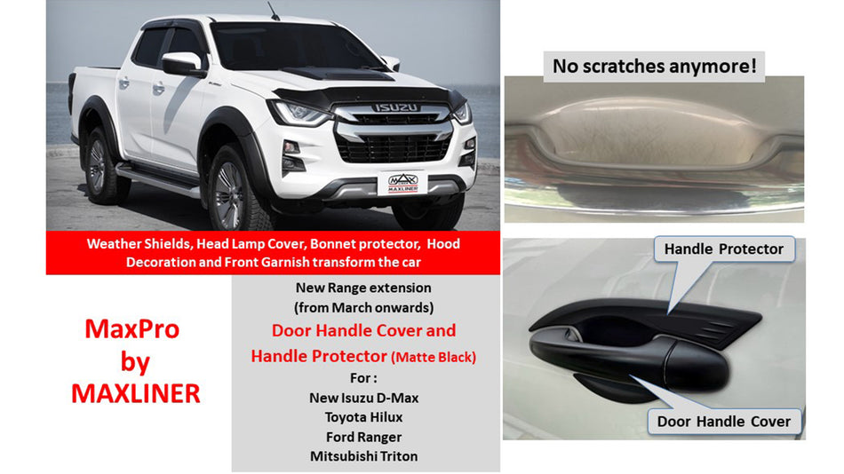 MaxPro Door Handle Cover - Matte Black - Ford Ranger