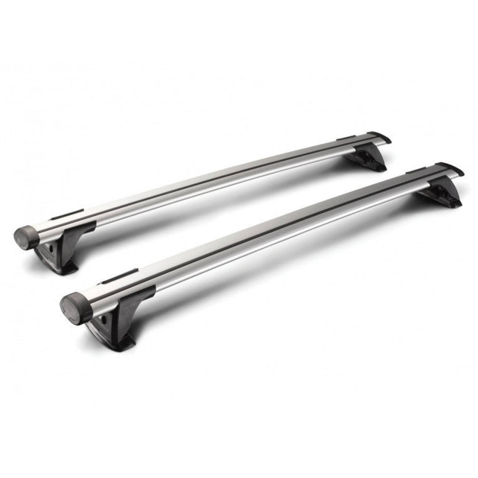 Yakima Permanent Mount Aero Through Bars x2 Silver for Isuzu D-MAX Crew Cab (Naked Roof) (07/2020 - on)