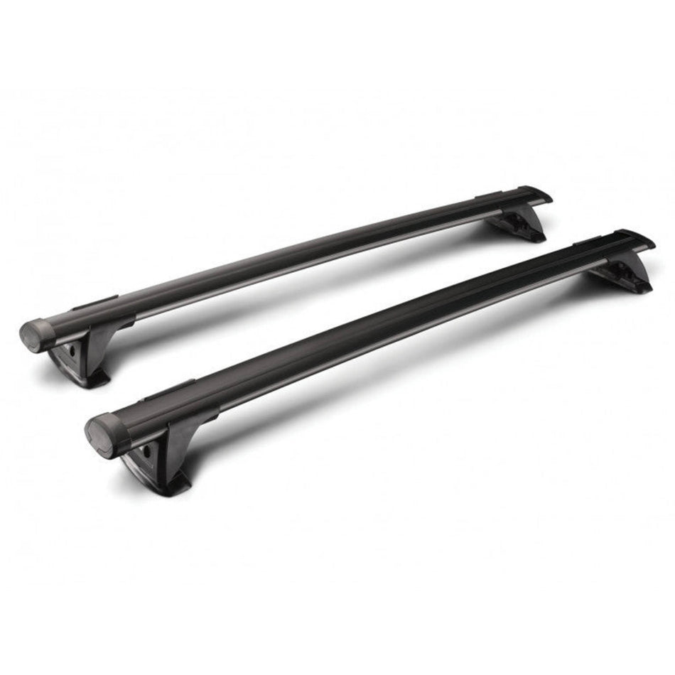 Yakima Aero Through Bars x2 Silver for Mitsubishi Triton Club Cab (Naked Roof) (2014 - on)