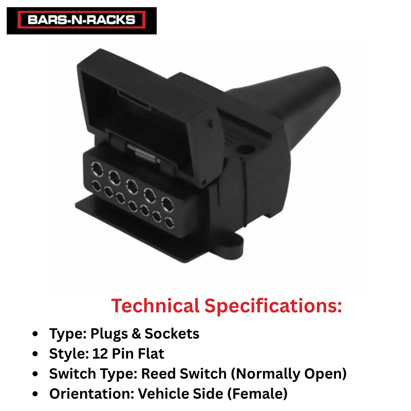 12P Flat socket with Reed Switch
