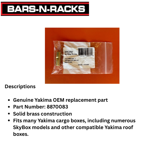 YAKIMA SKYBOX CARGO BOX BARREL NUT PIN GENUINE OEM BRASS REPLACEMENT PART