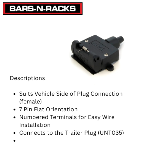 TAG 7 Pin Flat Socket (Vehicle Side)