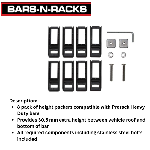 UNIVERSAL HEAVY DUTY BARS 8 SET HD HEIGHT PACKERS DURABLE MOTOR ACCESSORY
