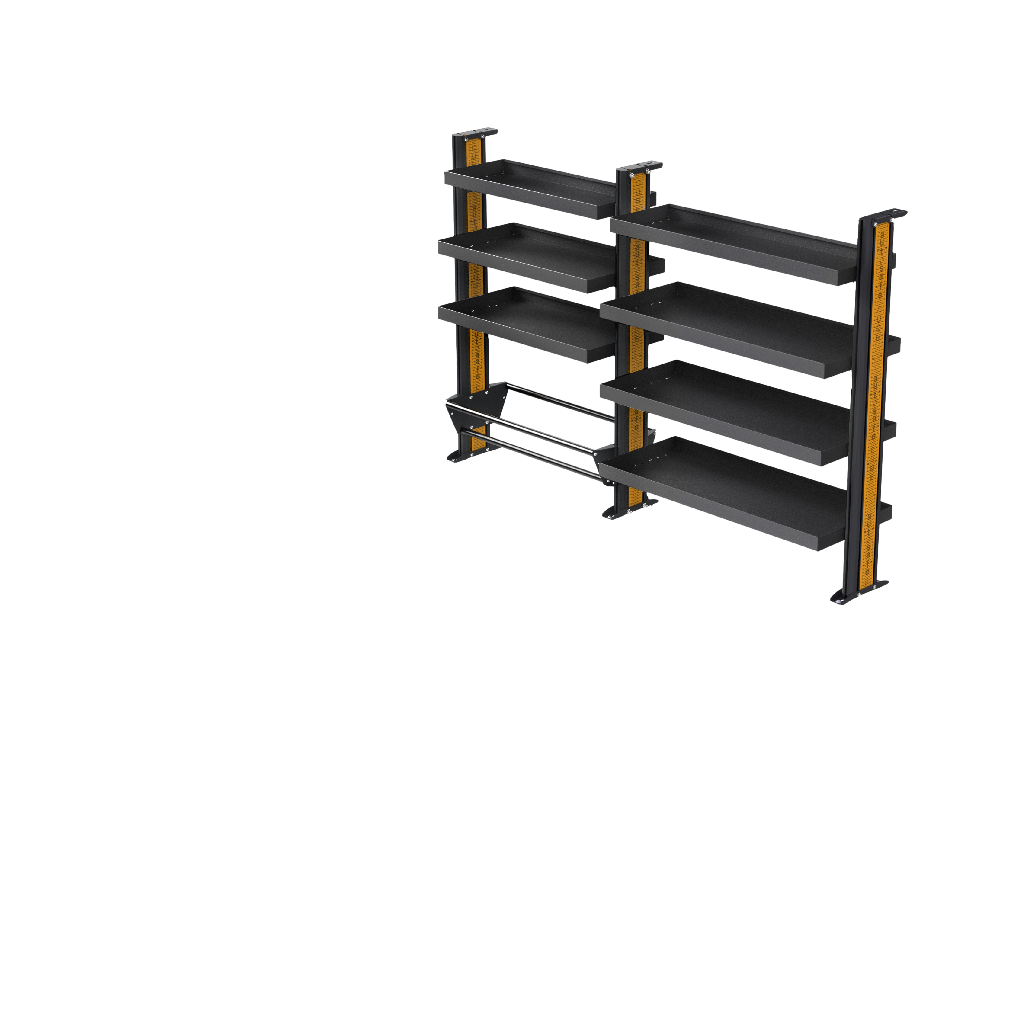 Ford Transit SWB Van Shelving - Full length Driver side variations