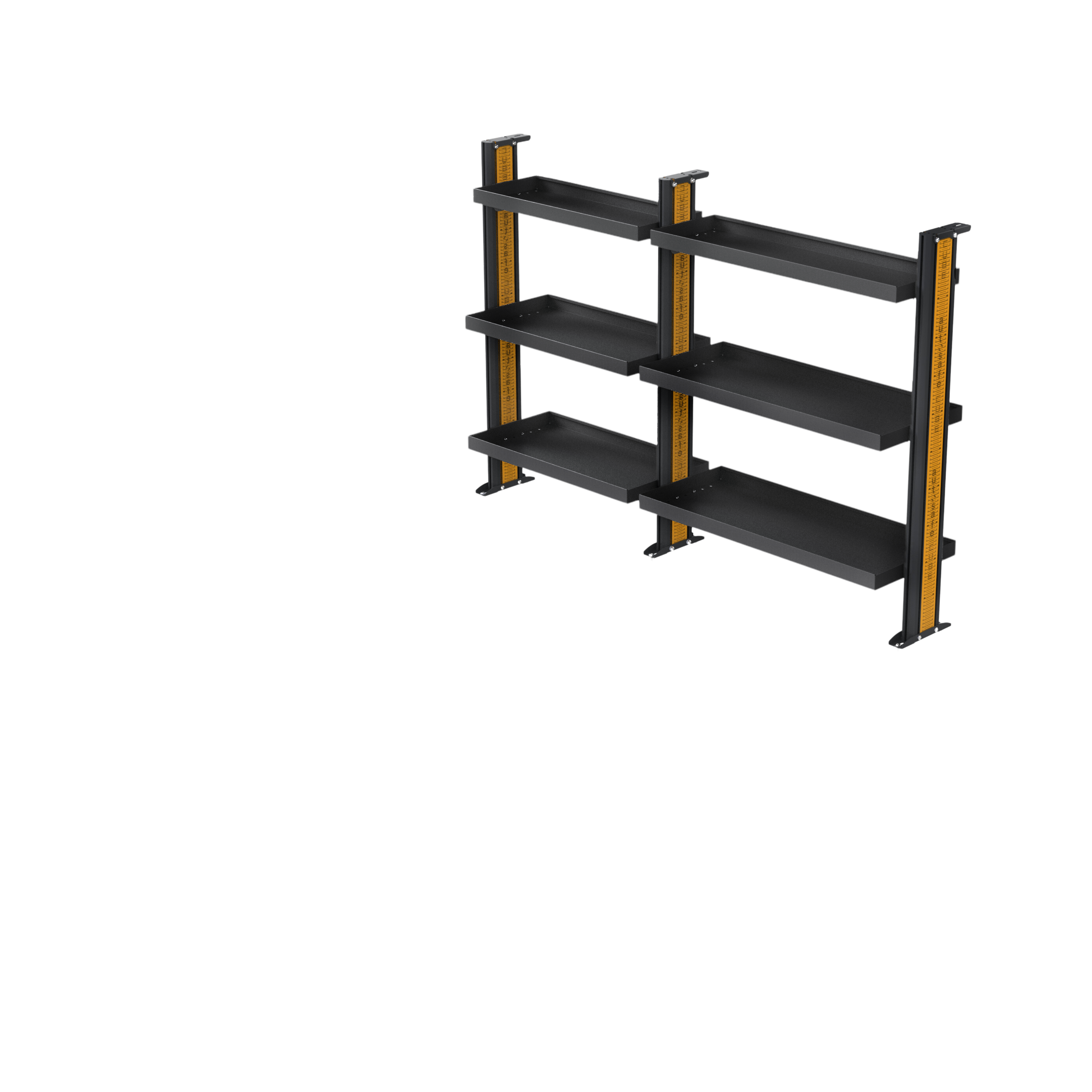 Ford Transit SWB Van Shelving - Full length Driver side variations