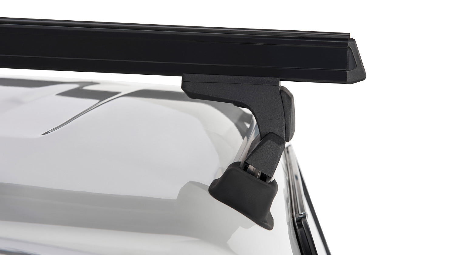 Heavy Duty Rlt600 Fixed Mount Black 2 Bar Canopy Roof Rack