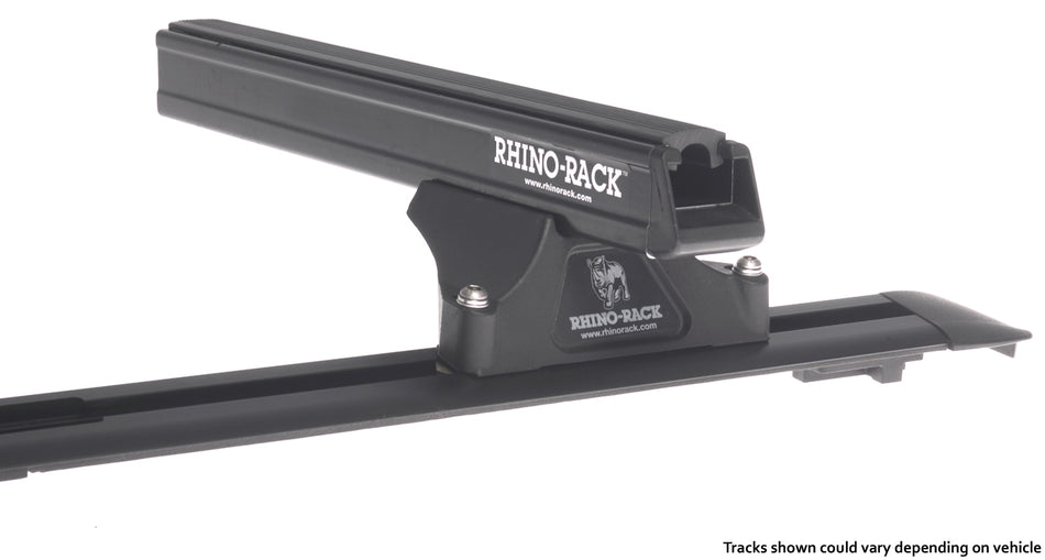 Heavy Duty RLTP Trackmount Black 3 Bar Roof Rack