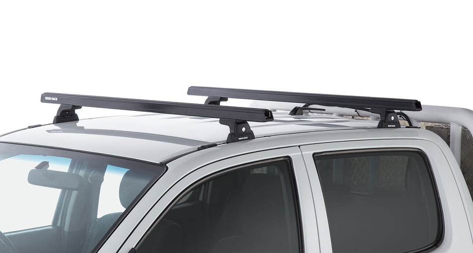 Heavy Duty RLT600 Trackmount Black 2 Bar Roof Rack
