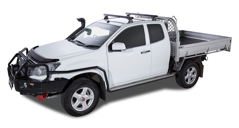 Heavy Duty RLT600 Trackmount Black 2 Bar Roof Rack