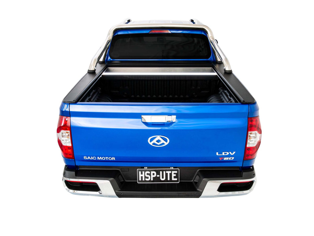 Hsp Roll R Cover Ldv T60 Dual Cab Mega Tub With Chrome Sports Bars