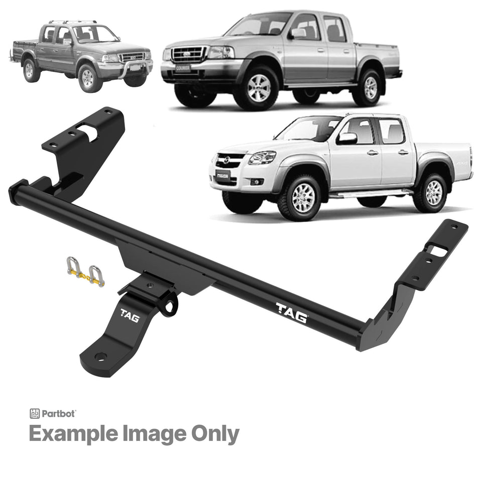 TAG Towbar Standard Duty for Ford Courier (06/1985 - 12/2011), Ranger (06/1985 - 12/2011), Mazda B2600 (06/1985 - 12/2011), B2500 (06/1985 - 12/2011), B2200 (06/1985 - 12/2011), B4000 (06/1985 - 12/2011), BT-50 (06/1985 - 12/2011), B2000 (06/1985 -...