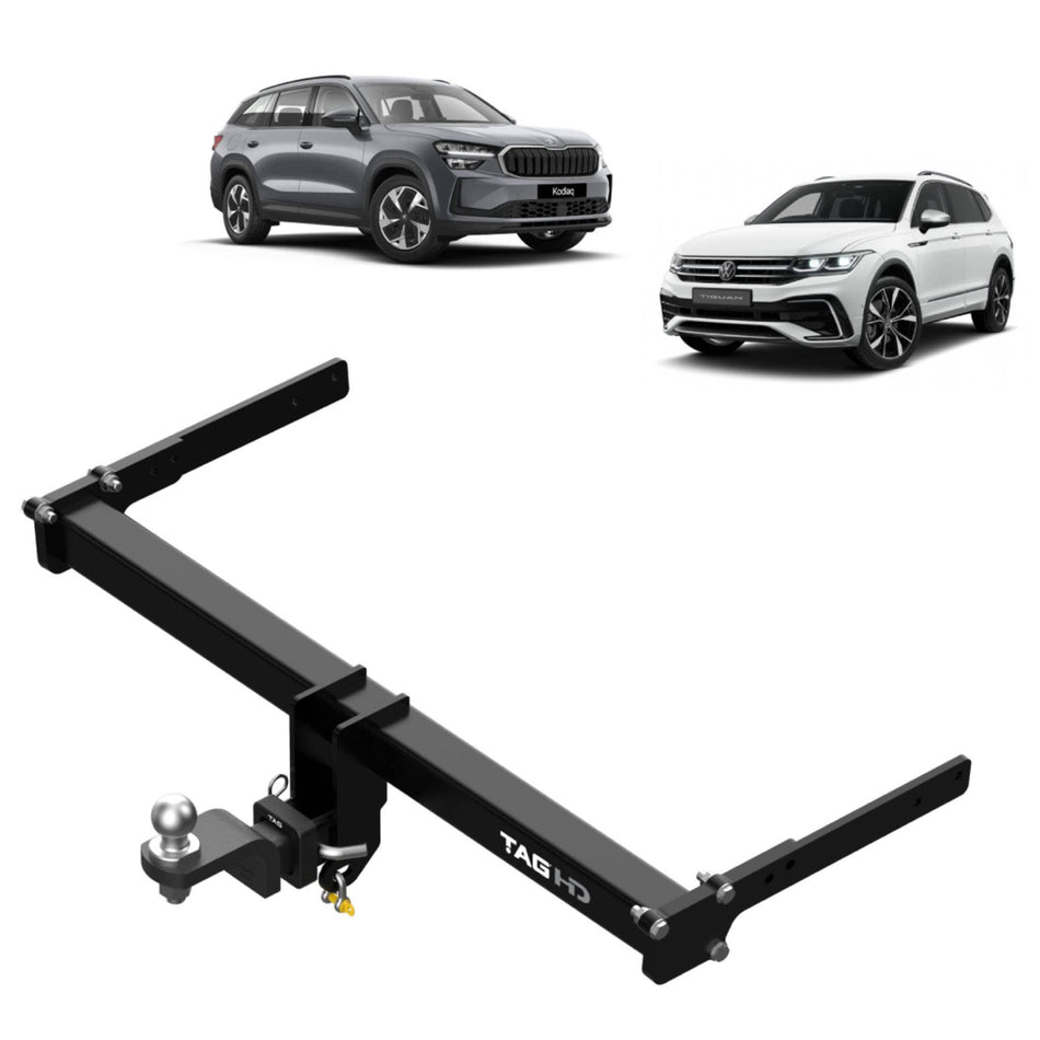 TAG Heavy Duty Towbar & Universal Wiring For Volkswagen Tiguan (05/2016 - 10/2024), Skoda Kodiaq (10/2016 - on)