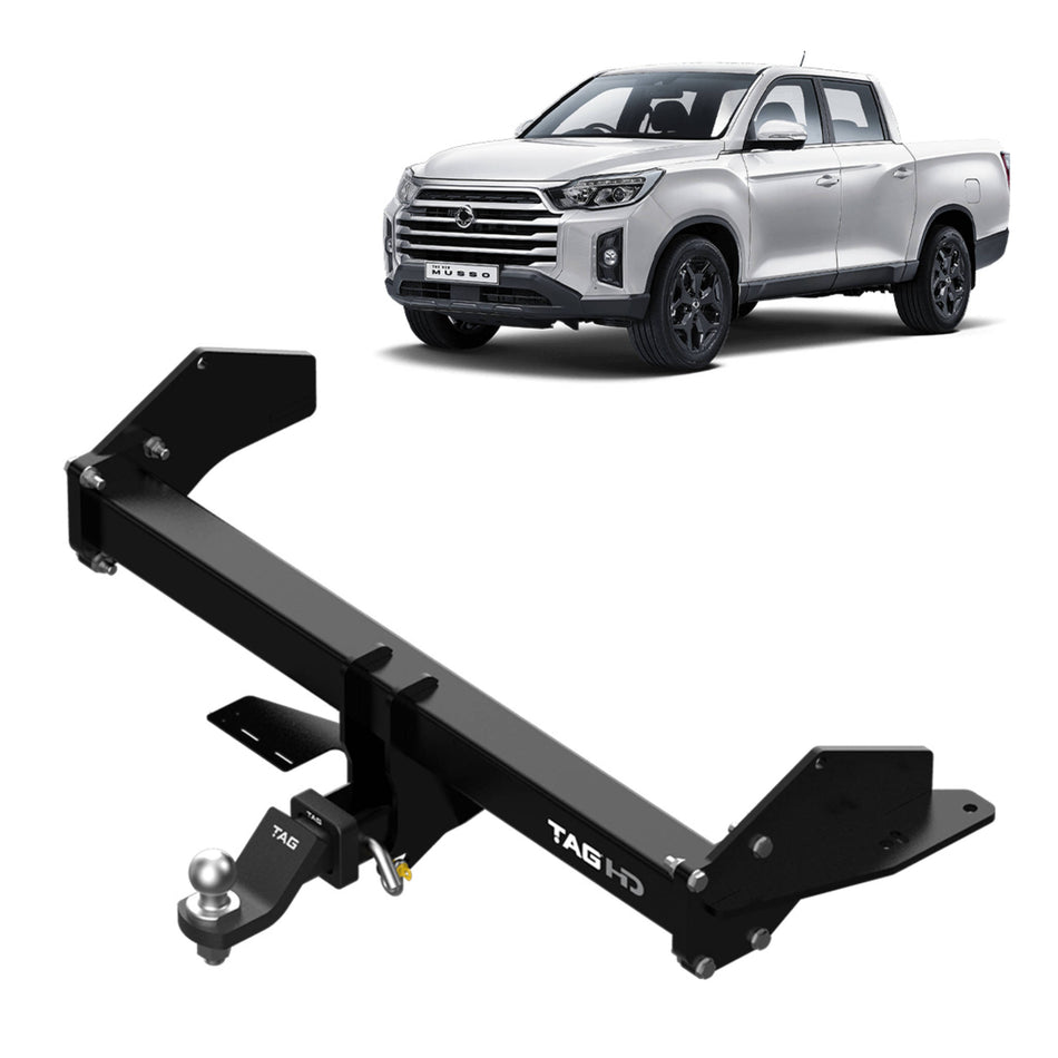 TAG Heavy Duty Towbar & Direct Fit WIring for Ssangyong Musso (03/2019 - on)