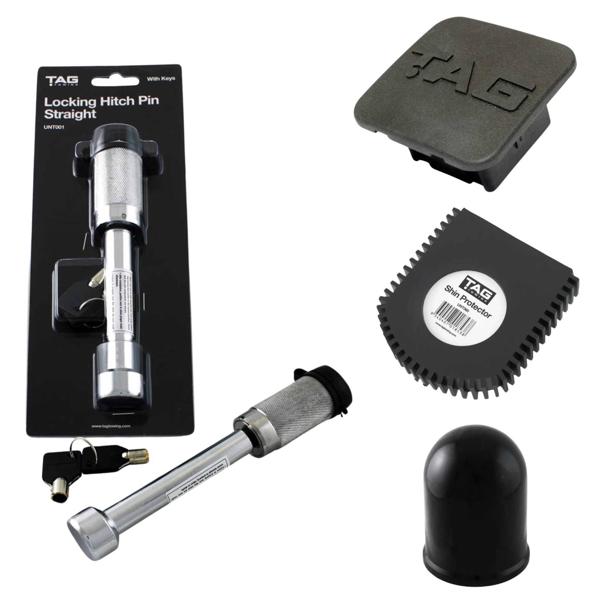 Towing Protection Kit (Hitch Cover + Locking Pin + Tow Ball Cover + Sh ...