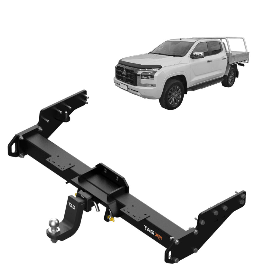 TAG 4x4 Recovery Towbar & Direct Fit Wiring for Mitsubishi Triton MV Cab Chassis (2024-on)