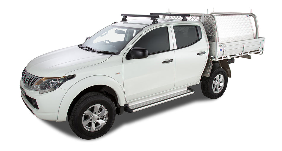 Heavy Duty RLT600 Ditch Mount Black 2 Bar Roof Rack