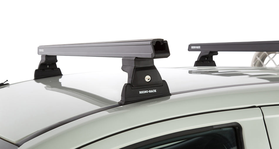 Heavy Duty RLT600 Ditch Mount Black 2 Bar Roof Rack