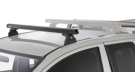 Heavy Duty Rlt600 Ditch Mount Black 1 Bar Roof Rack (Front)