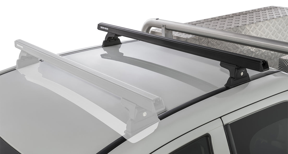 Heavy Duty Rlt600 Ditch Mount Black 1 Bar Roof Rack (Rear)