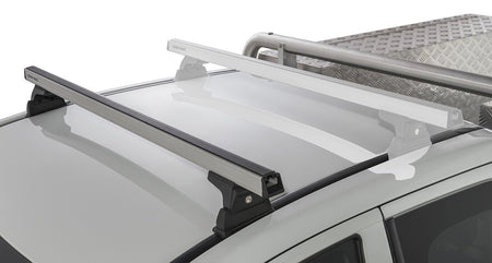 Heavy Duty Rlt600 Ditch Mount Silver 1 Bar Roof Rack (Front)