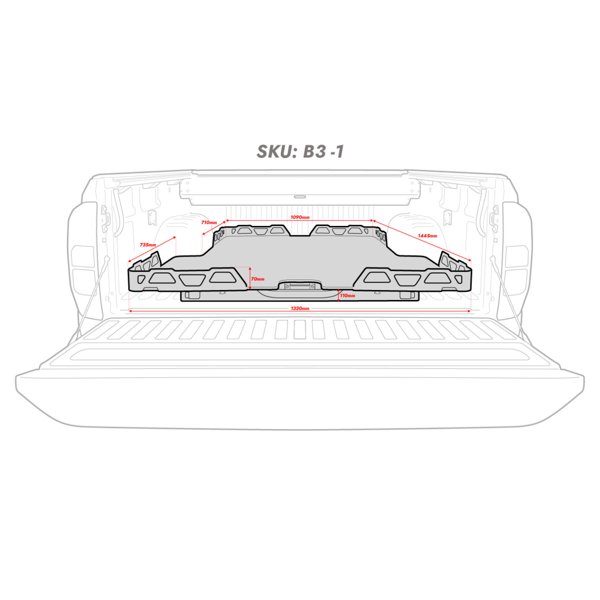 Hsp Loadslide – Mazda Bt-50 Dual Cab Without Tub Liner