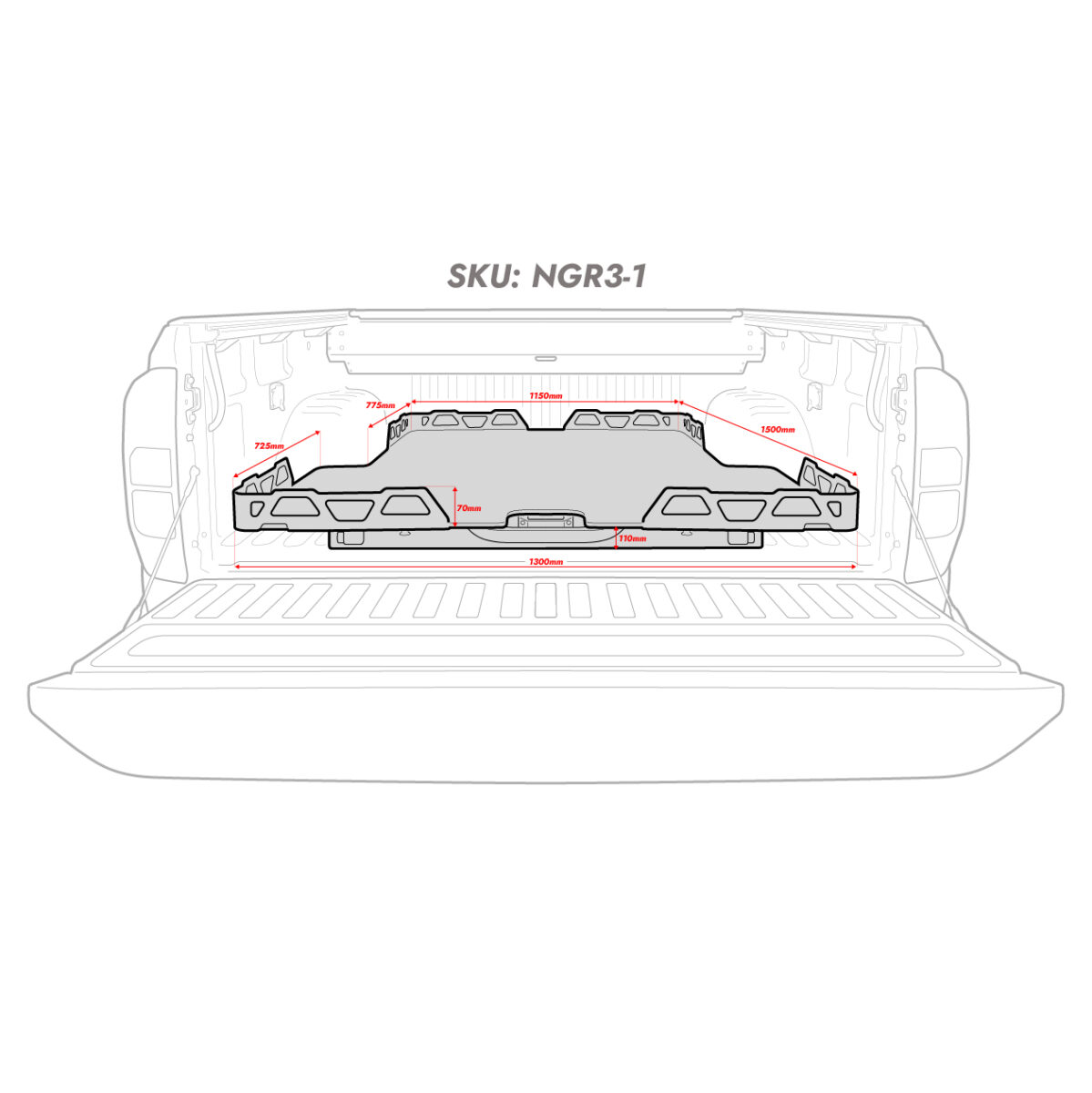 Hsp Loadslide – Ford Next Gen Ranger/Raptor Dual Cab (Without Liner)