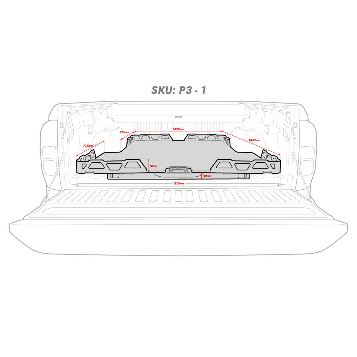 Hsp Loadslide – Ford Px & Pu Ranger Dual Cab Without Tub Liner