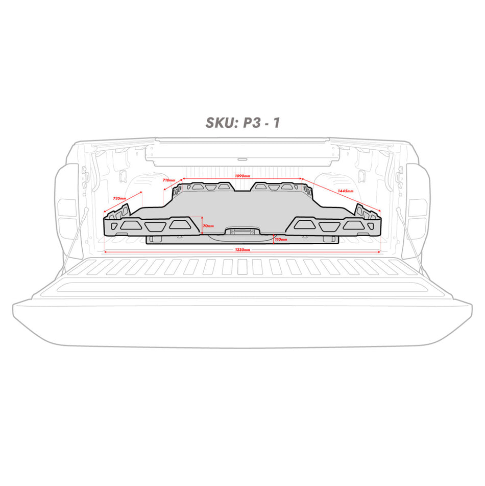 Hsp Loadslide – Ford Px & Pu Ranger Dual Cab Without Tub Liner