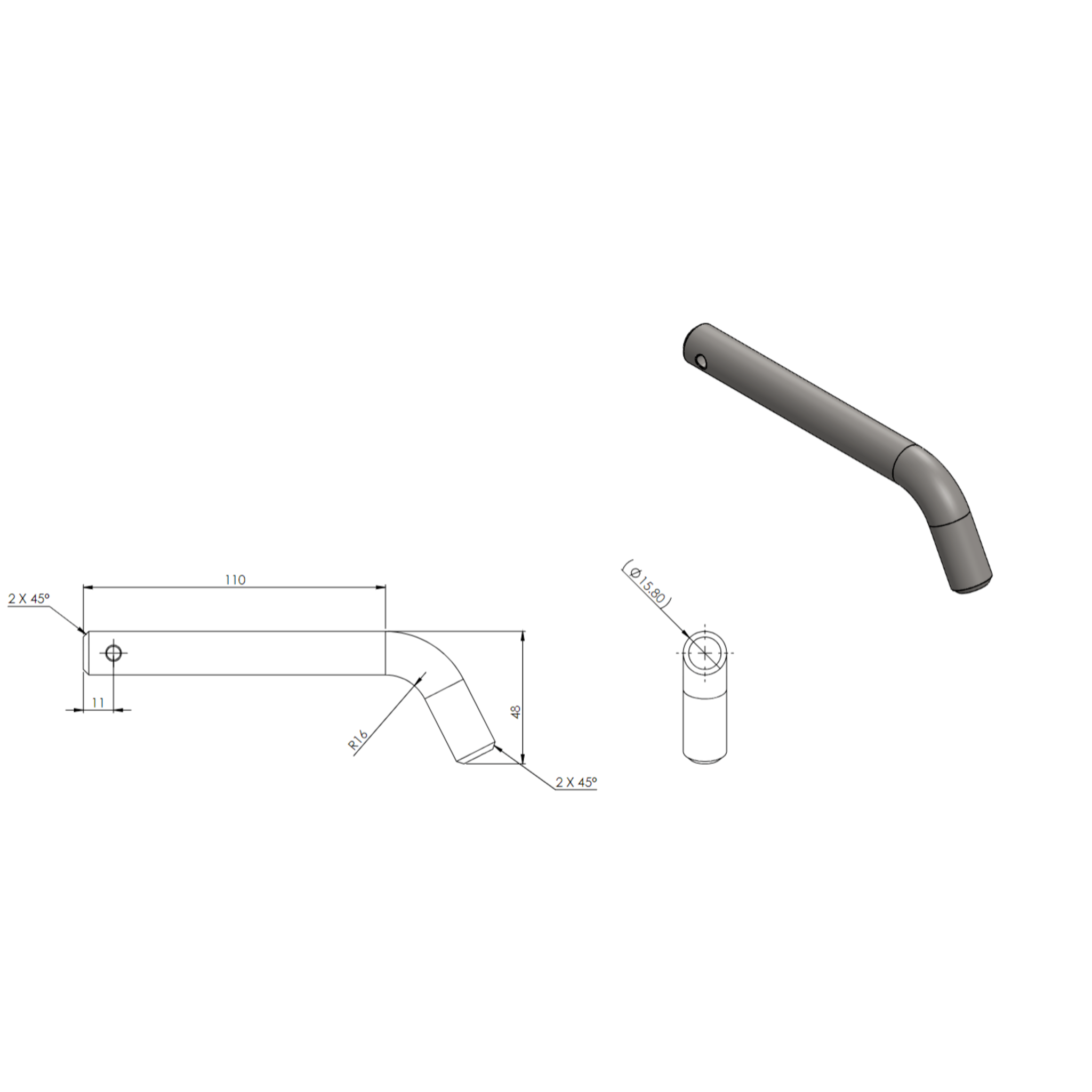 TAG Extra Long Towbar Hitch Pin - Suitable For Toyota Landcruiser 300 ...