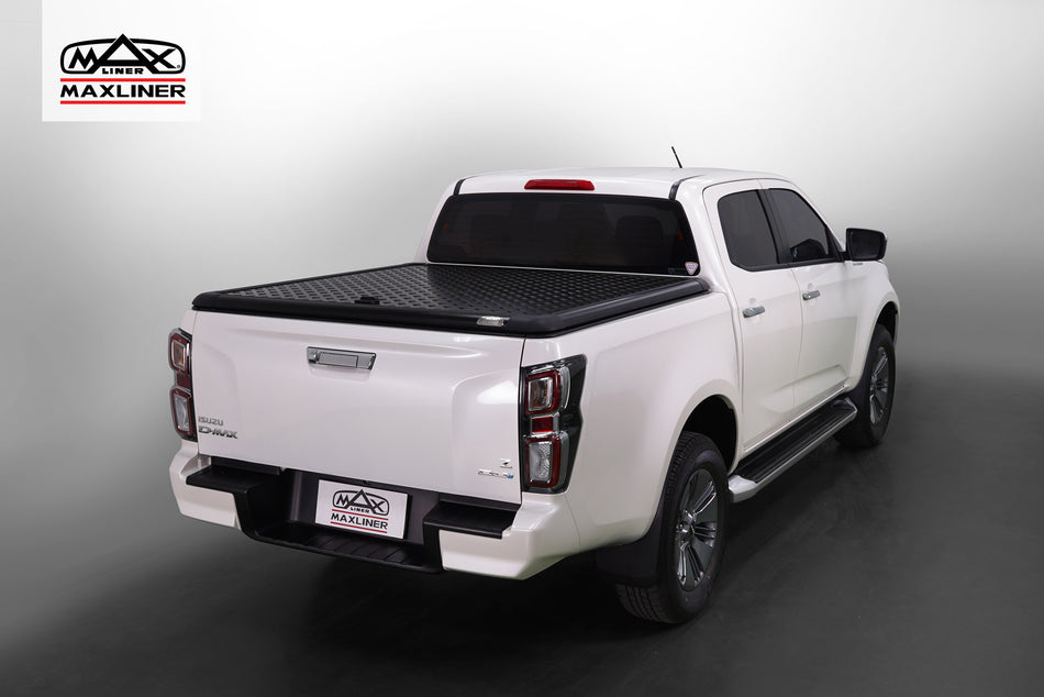 Aluminium Cover with Touch-pad Central Lock - Matte Black color - For Isuzu D-Max 2021+ (Complete set, incl. MaxRail)