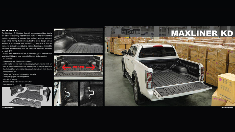 MAXLINER KD BEDLINER Isuzu D-Max (2020+) and Mazda BT50 (2020+)  Double Cab