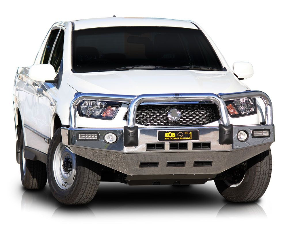 Ssangyong Actyon Sports Bullbar With Bumper Lights (03/12 To )