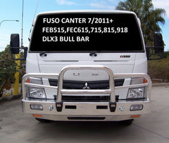 Fuso Canter Fe Deluxe 3 Bullbar With Towpin And Bumper Lights (2011 To 2012)