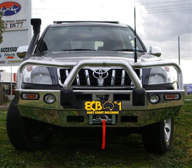 Toyota Prado 120 Series Bullbar Winch Compatible With Bumper Lights (03/03 To 10/09)