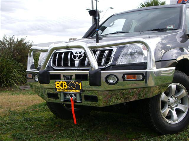 Toyota Prado 120 Series Bullbar Winch Compatible With Bumper Lights (03/03 To 10/09)