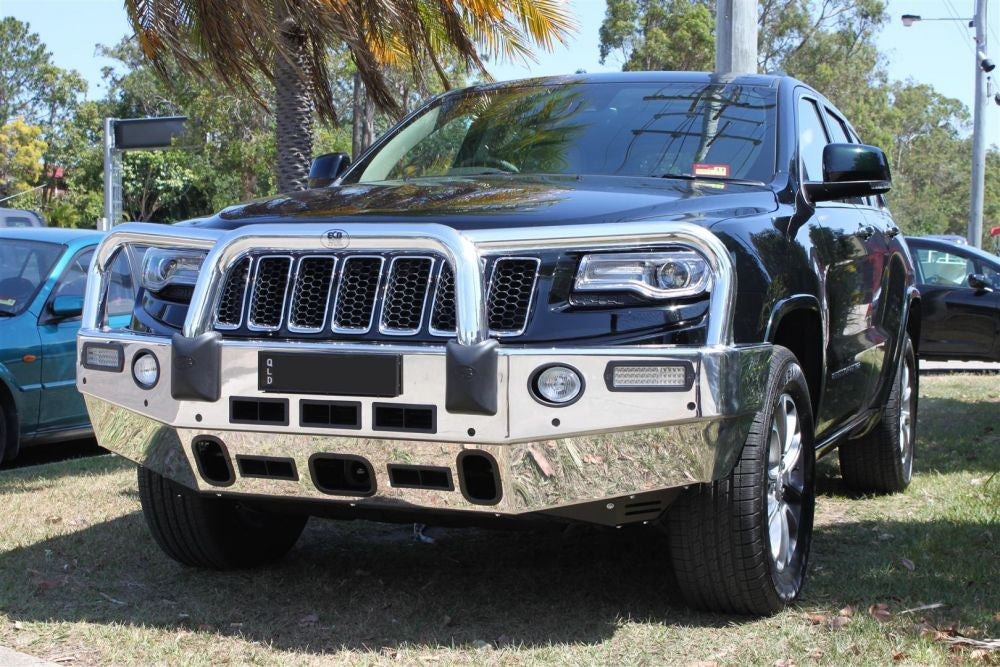 Jeep Grand Cherokee My14 Overland Bullbar With Bumper Lights (06/13 To 03/17)