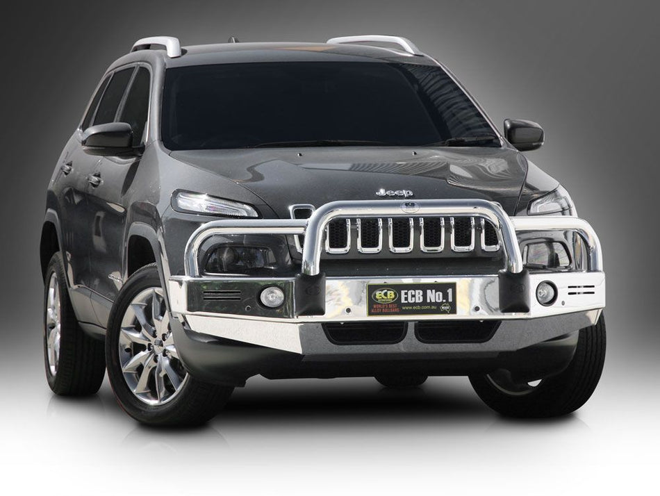 Jeep Cherokee Kl Bullbar With Bumper Lights (06/14 To 12/18)