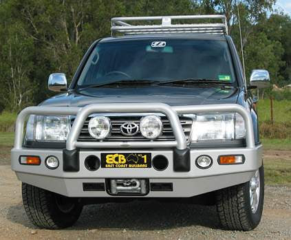 Toyota Landcruiser 100 Series Winch Bullbar With Bumper Lights (04/98 To 10/07)