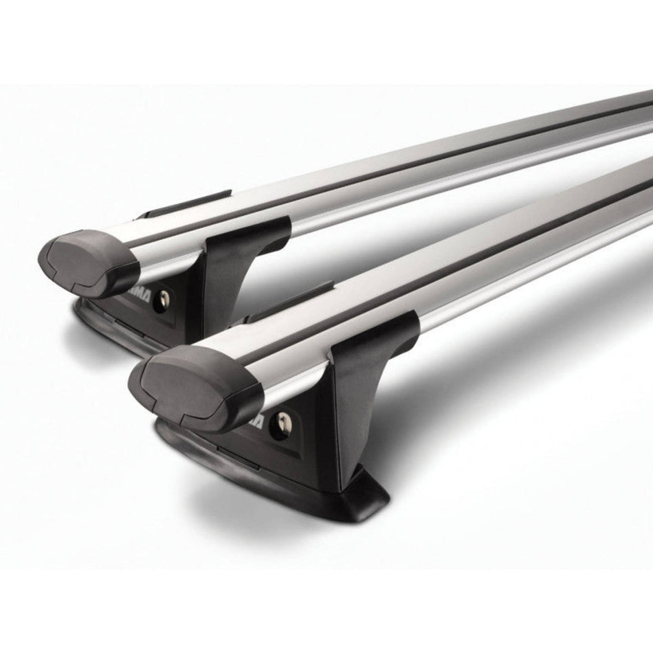 Yakima Aero Through Bars x2 Silver for Mitsubishi Triton Club Cab (Naked Roof) (01/2015 - on)