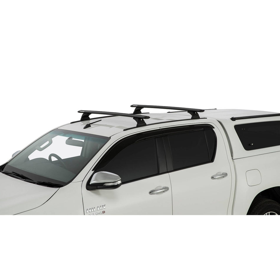 Rhino Rack Vortex RCH Trackmount Black 2 Bar Roof Rack for Toyota Hilux (05/2015 - on)